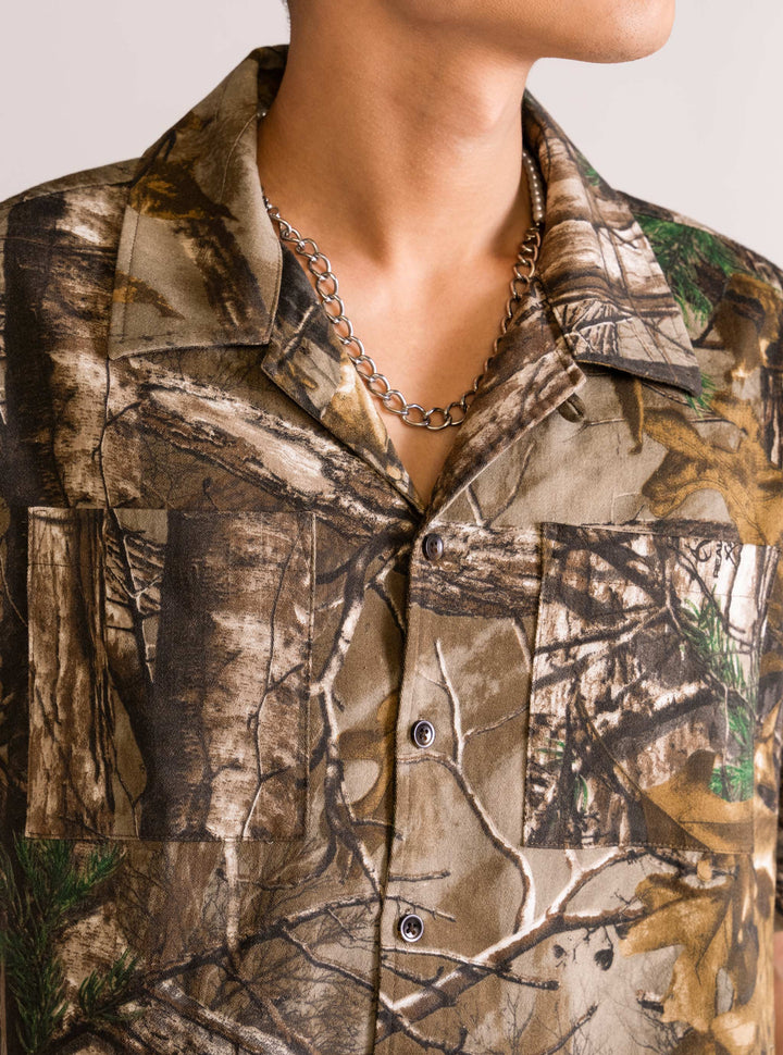 Camo Dimen Shirt , Olive Green