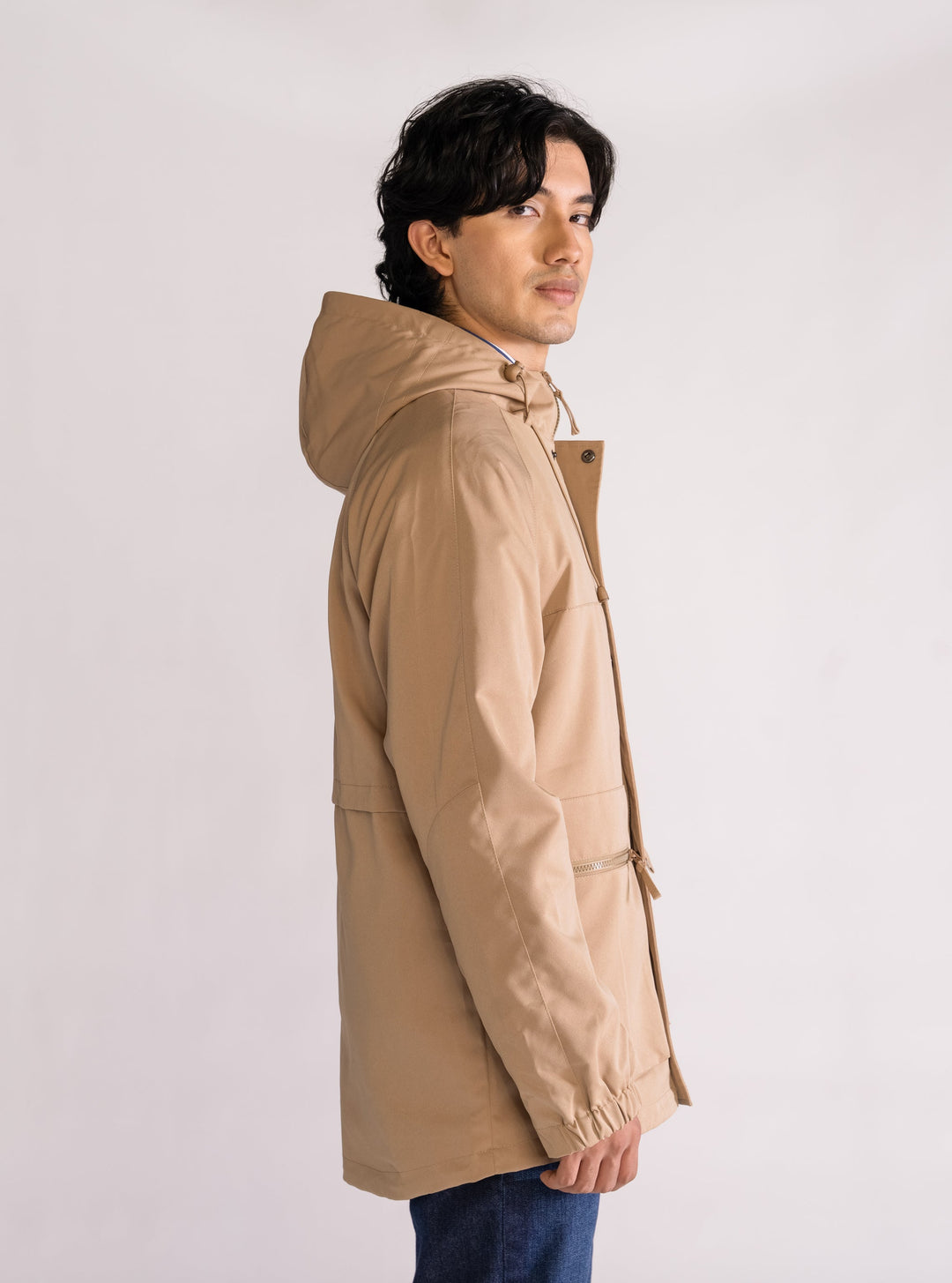 Hooded Jacket, Kaky