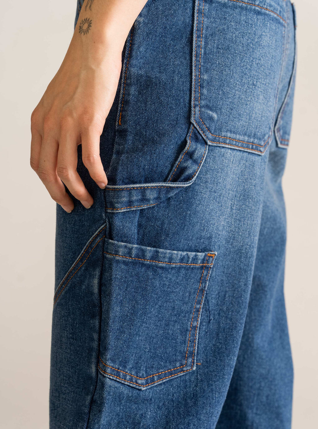 Handy Crafty Baggy Jeans, Blue