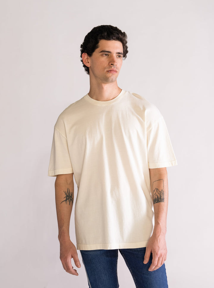 Take A Walk Drop T-Shirt, Natural Beige