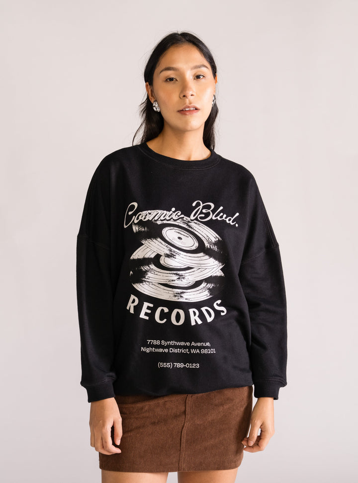 Off The Records Crew Neck, Black