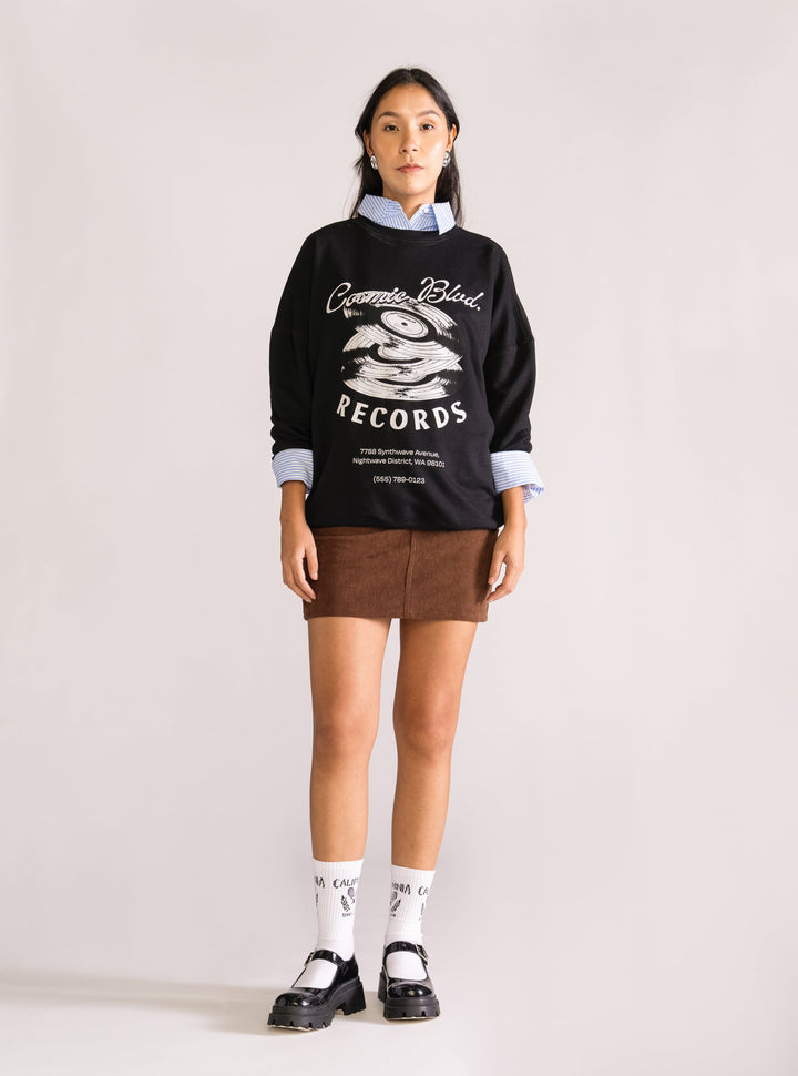 Off The Records Crew Neck, Black