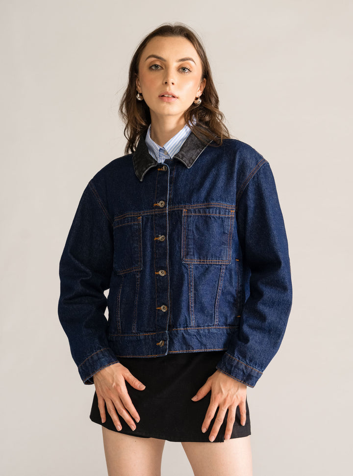 Skyscraper Denim Jacket, Blue