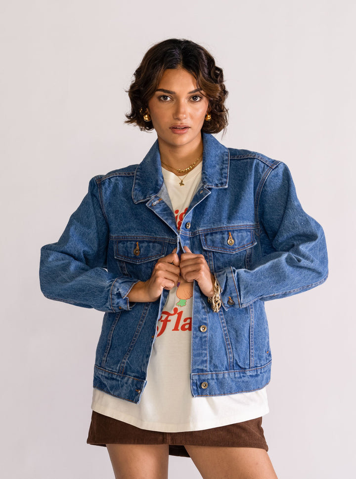 Lunatique Denim Jacket, Blue