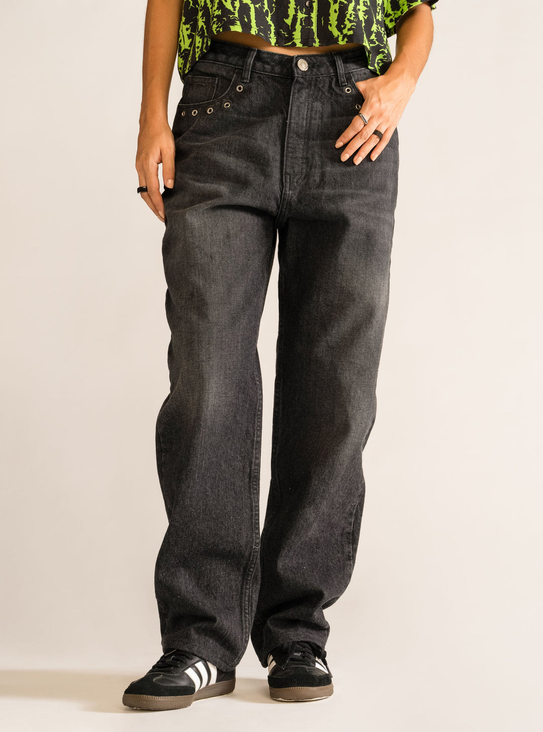 Fever Dream Baggy Jeans, Black