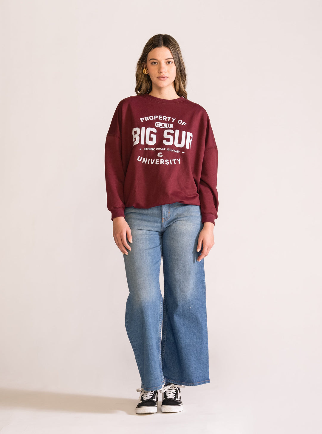 Pacific Coast Crewneck, Maroon