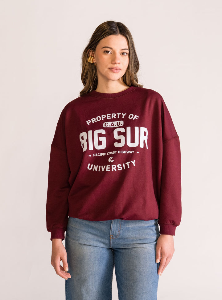 Pacific Coast Crewneck, Maroon