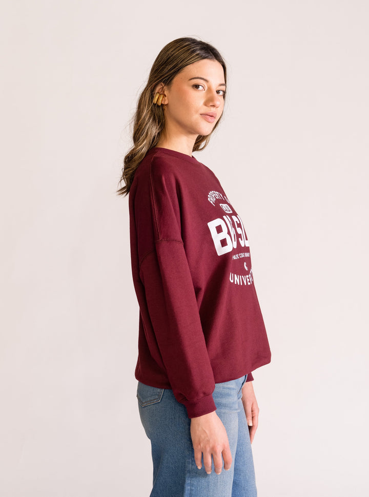 Pacific Coast Crewneck, Maroon