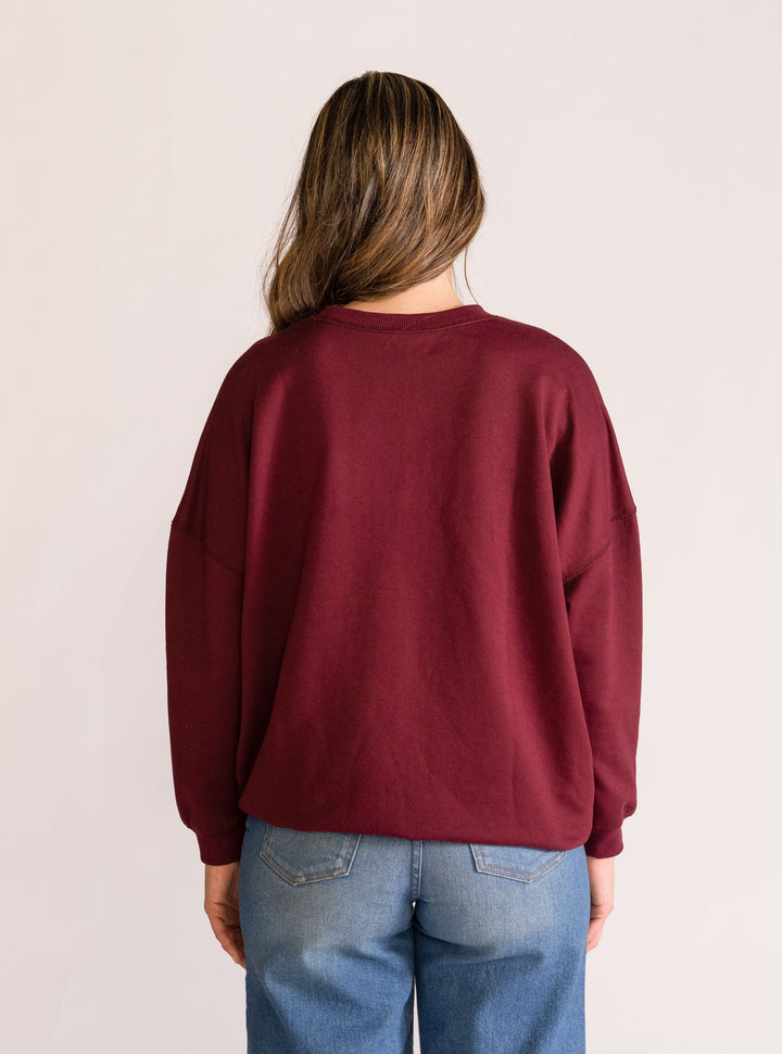 Pacific Coast Crewneck, Maroon