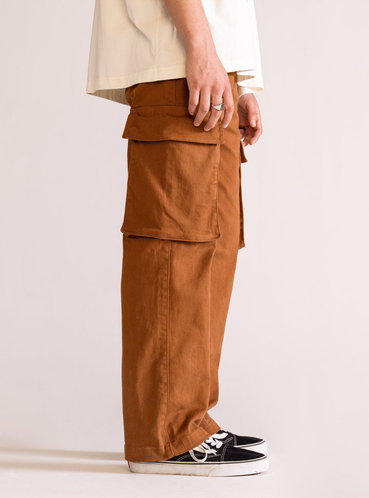 Kicked Off Cargo Pants, Brown