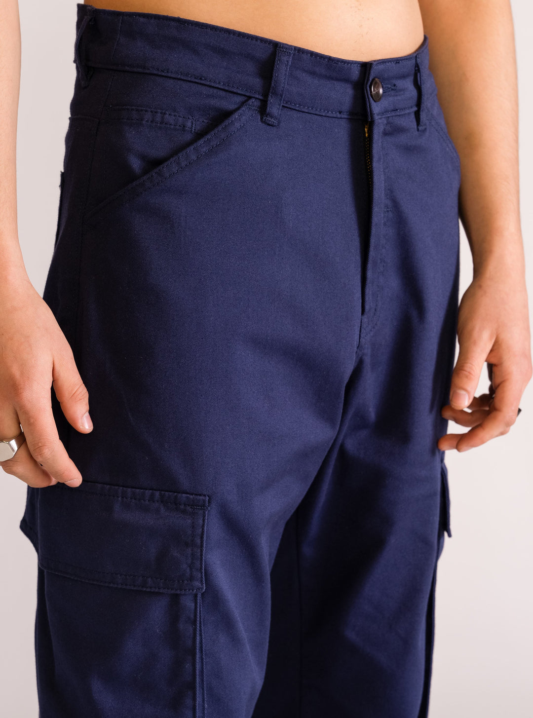 Kicked Off Cargo Pants, Navy Blue