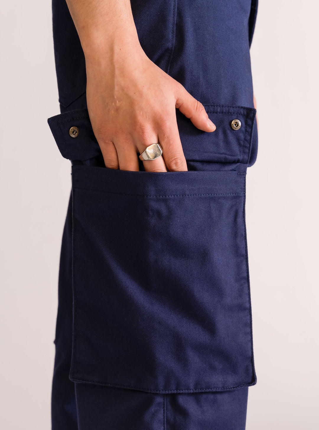 Kicked Off Cargo Pants, Navy Blue