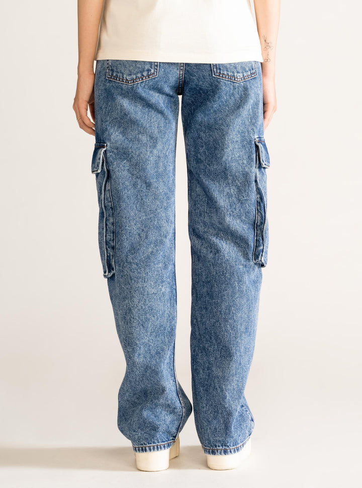 Don't Call Me Baby Cargo Jeans, Blue