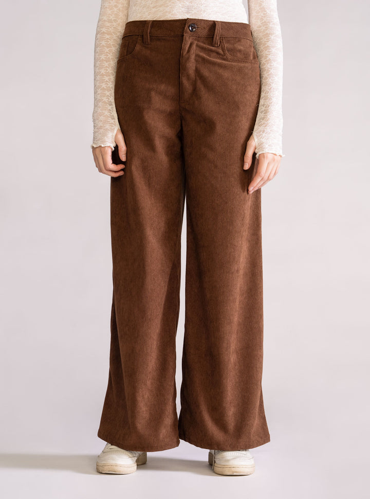 Cedar Tree Wide Leg Pants, Dark Brown