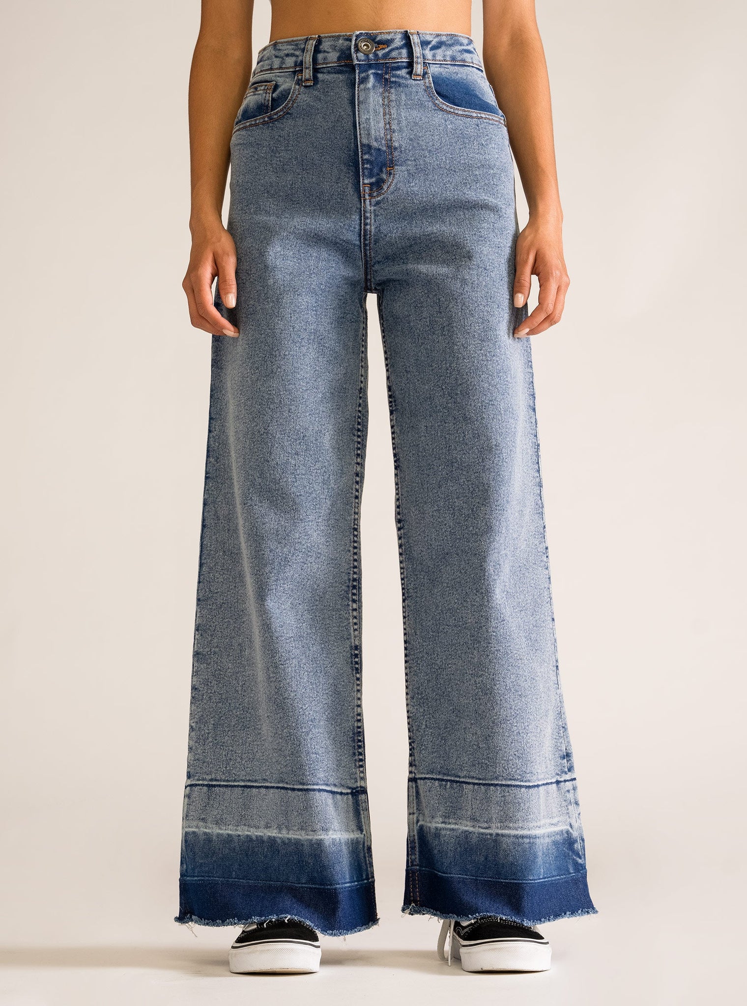 Into The Void Wide Leg Jeans, Sky Blue