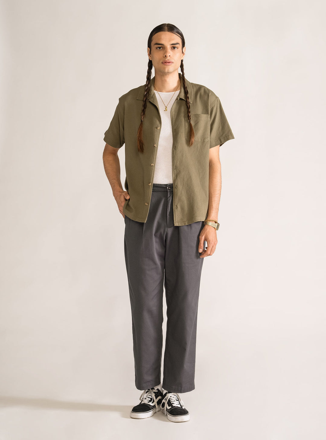 The Guayabera Food and Family, Olive Green