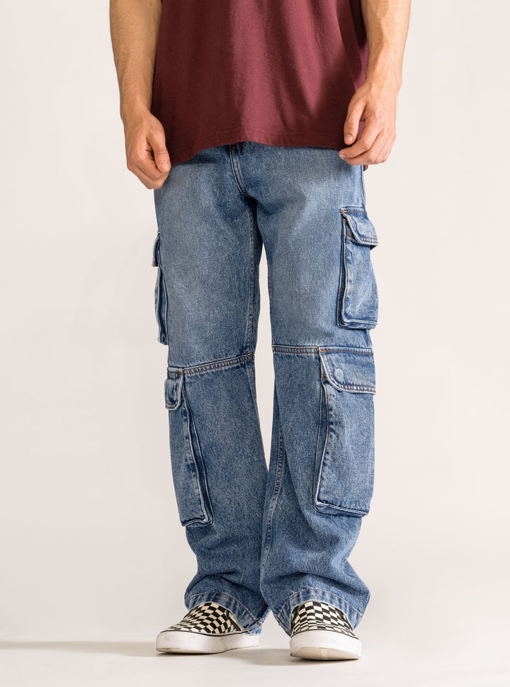 Tuning Cargo Jeans, Blue